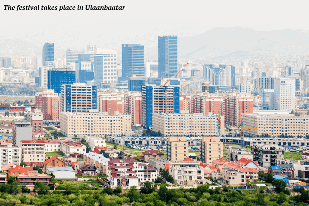 Skyline view of Ulaanbaatar on a cloudy day in Mongolia - Naadam Festival 