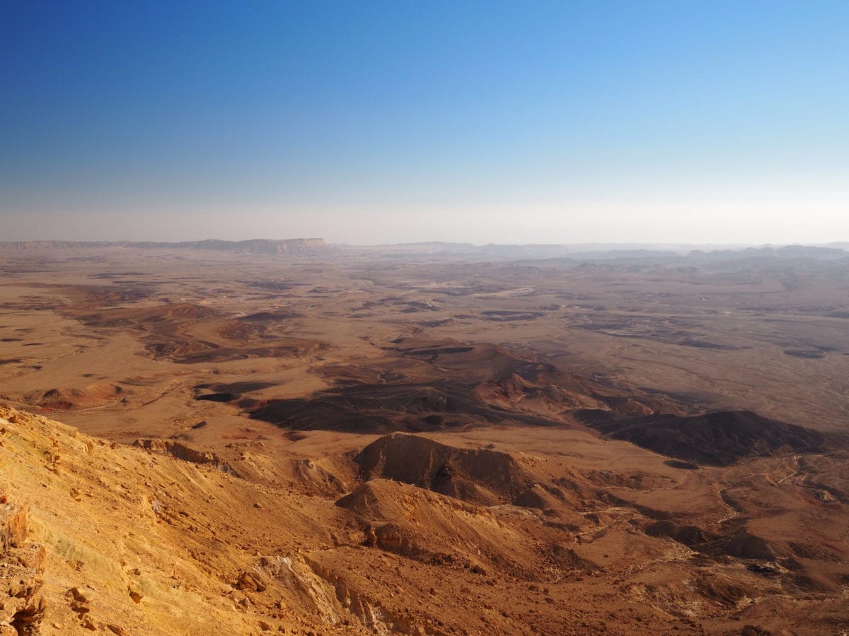 View towards Ramon Crater Negev Desert Israel by Nadin_aus_Berlin, Shuttertock