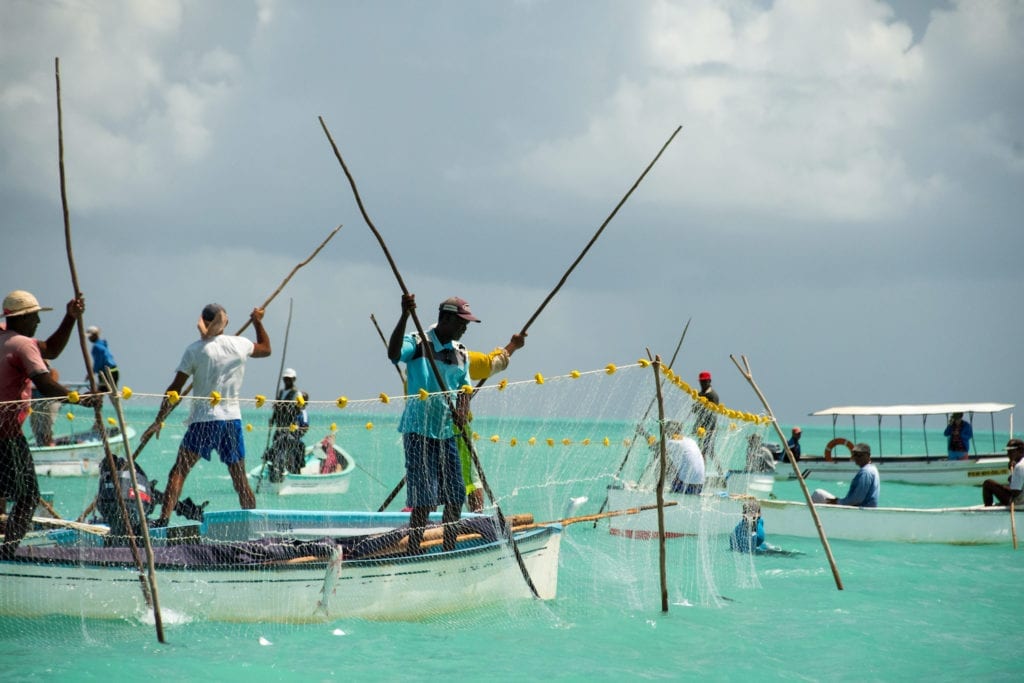 Net fishing lagoon Rodrigues Mauritius by Pascal Legesse Shutterstock