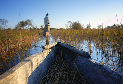 Okavango Delta Boat trip safari Botswana by PlusONE Shutterstock