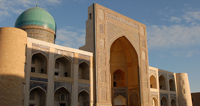 Poi Kalyon mosque in Bukhara Uzbekistan by Sophie and Max Lovell-Hoare