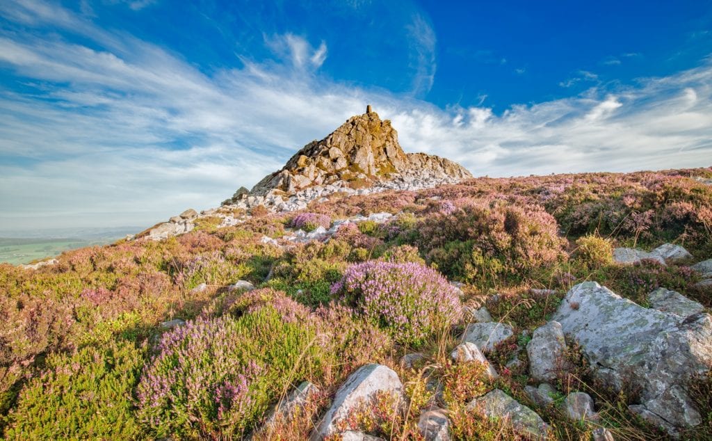 Stiperstones Shropshire England small hills