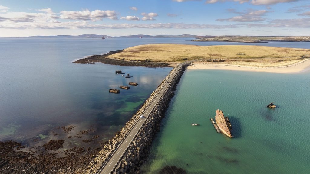 Churchill Barriers beach Orkney