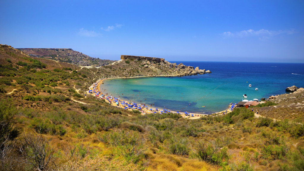 Ghajn Tuffieha Bay Malta by www.viewingmalta.com