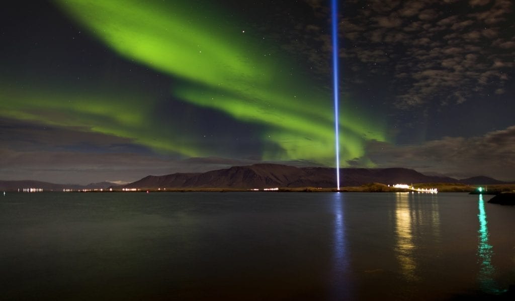 John Lennon Peace Tower, Iceland by  Ragnar Th. Sigurdsson, Visit Reykjavik  Reykjavik natural attractions