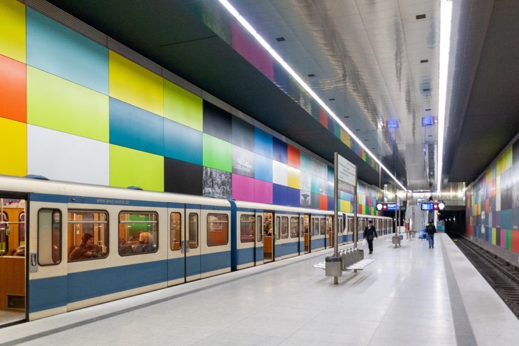 Georg-Brauchle-Ring Munich Germany beautiful metro stations