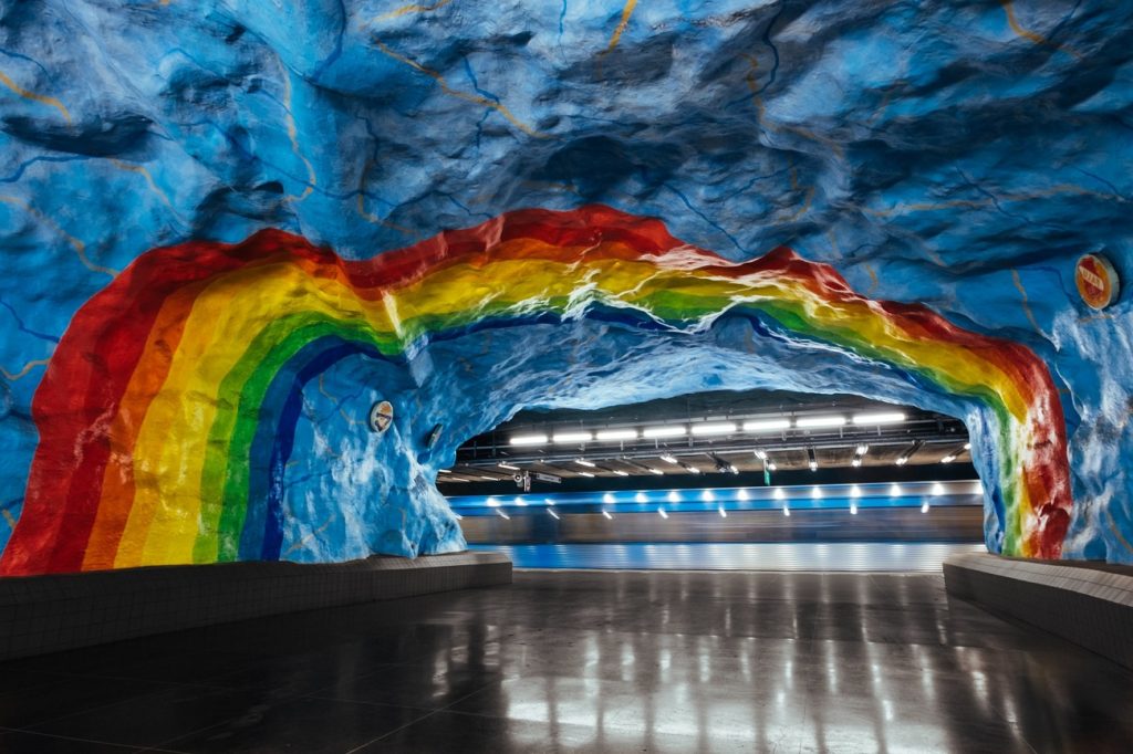 Stadion beautiful metro stations Stockholm