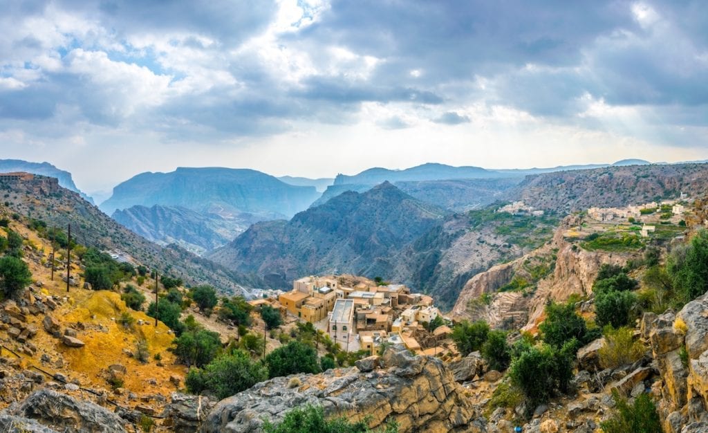 Rural village Al Jabal Al Akhdar Mountains Oman by trabantos Shutterstock