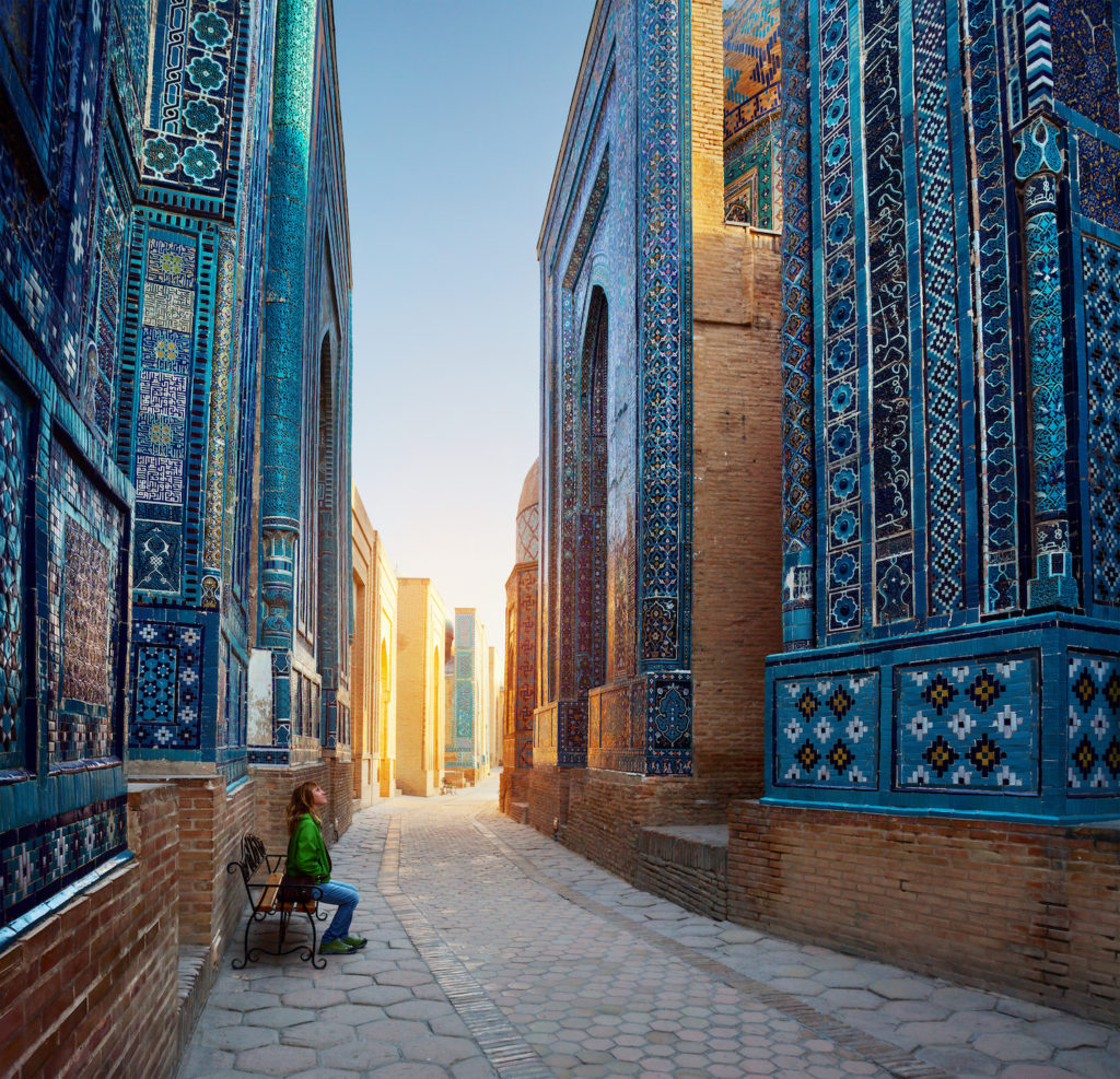 Shah i Zinda Samarkand by Dudarev Mikhail, Shutterstock