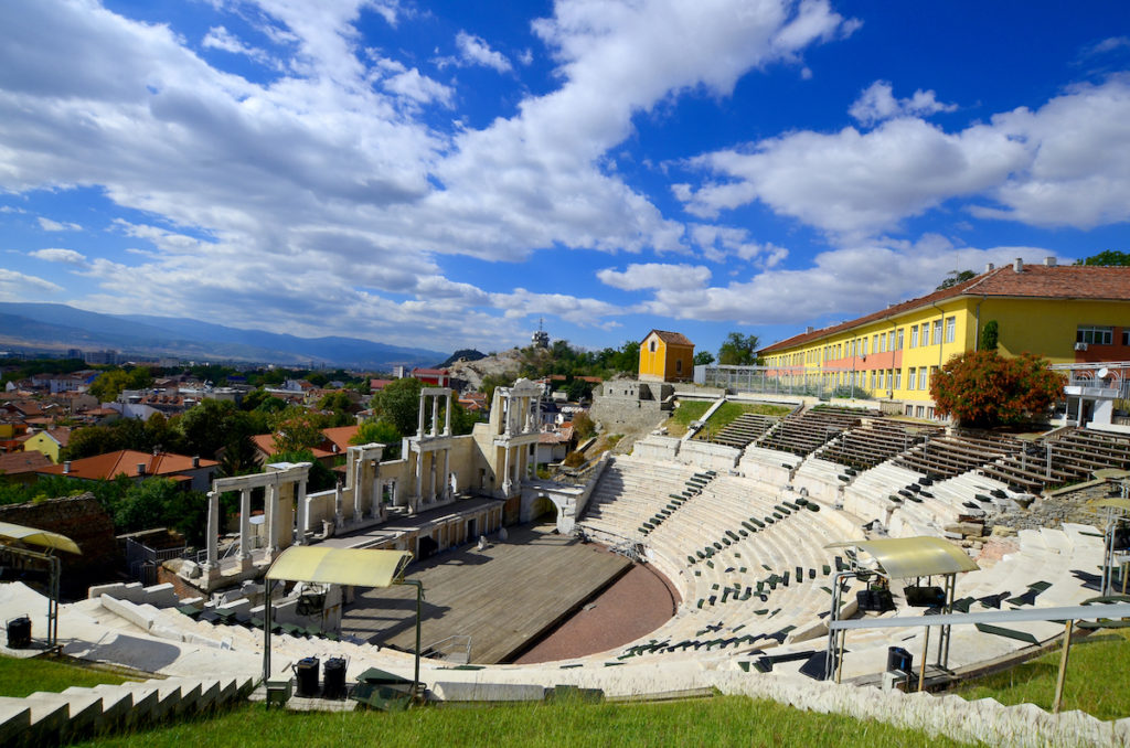 Plovdiv amphitheatre ruins Bulgaria by meunierd Shutterstock