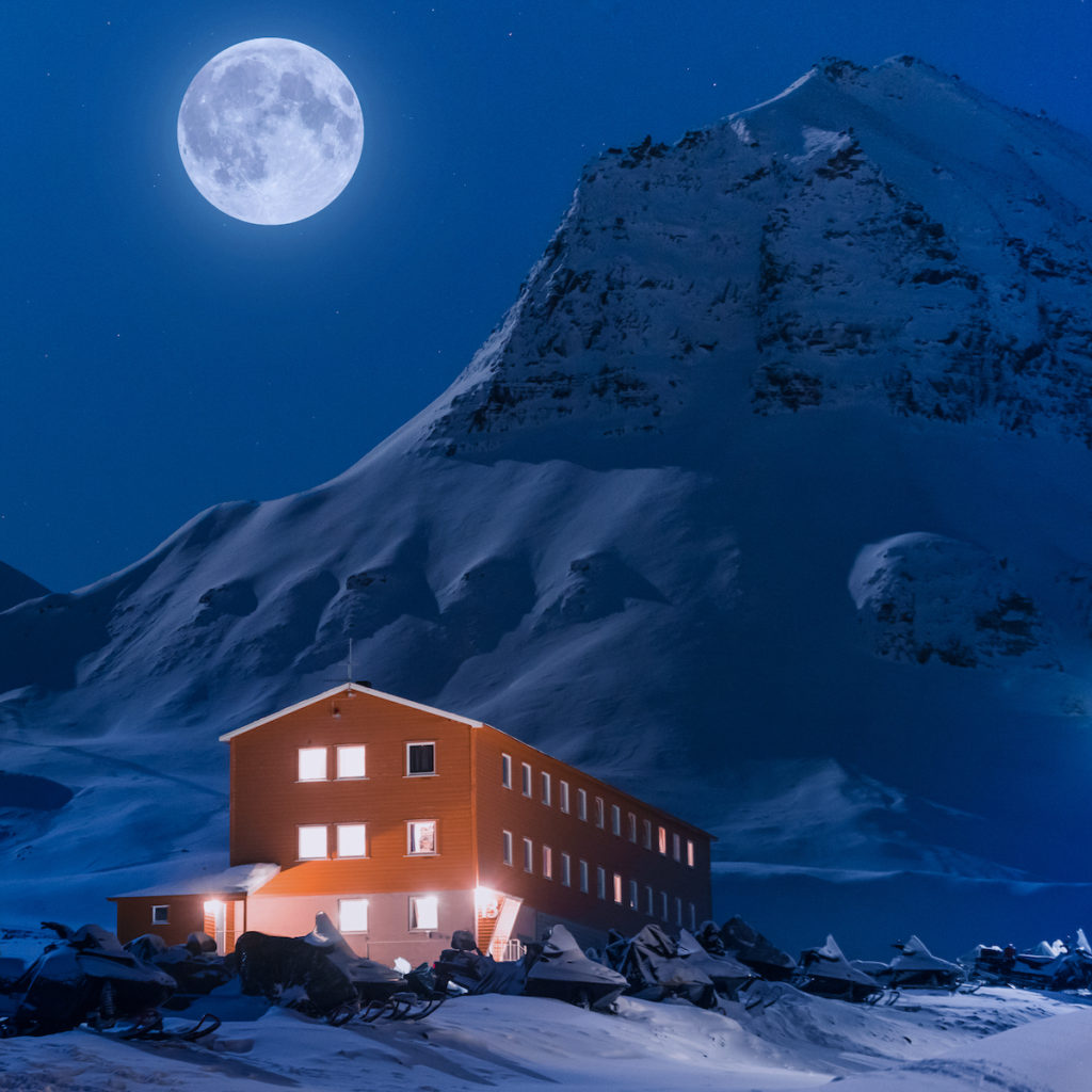 Svalbard moon Longyearbyen by ginger_polina_bublik Shutterstock