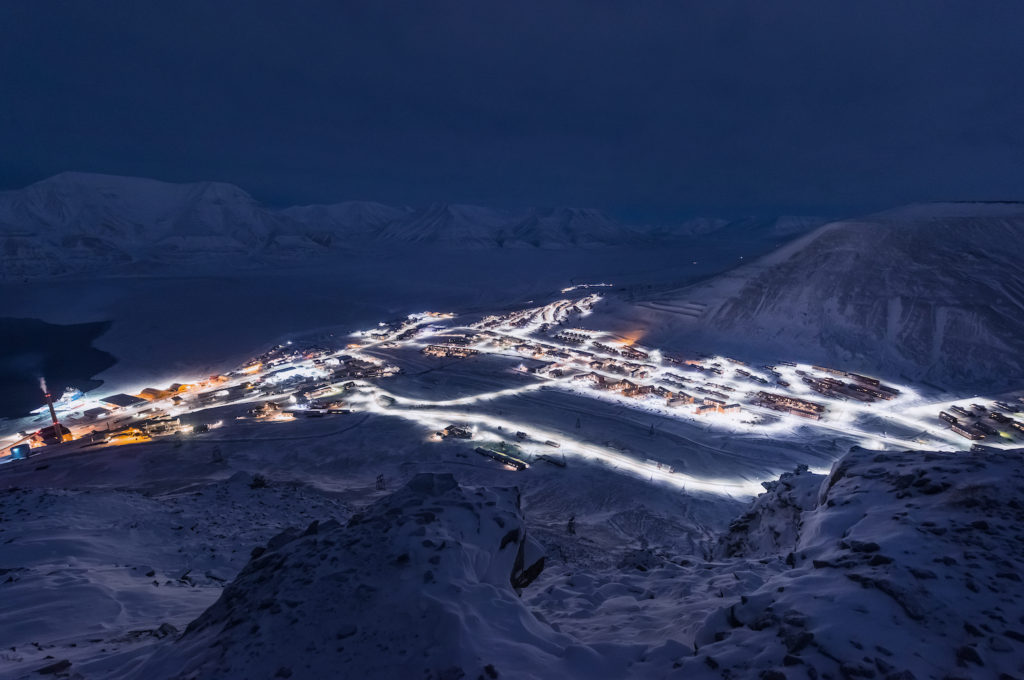 Longyearbyen polar night Svalbard by ginger_polina_bublik Shutterstock