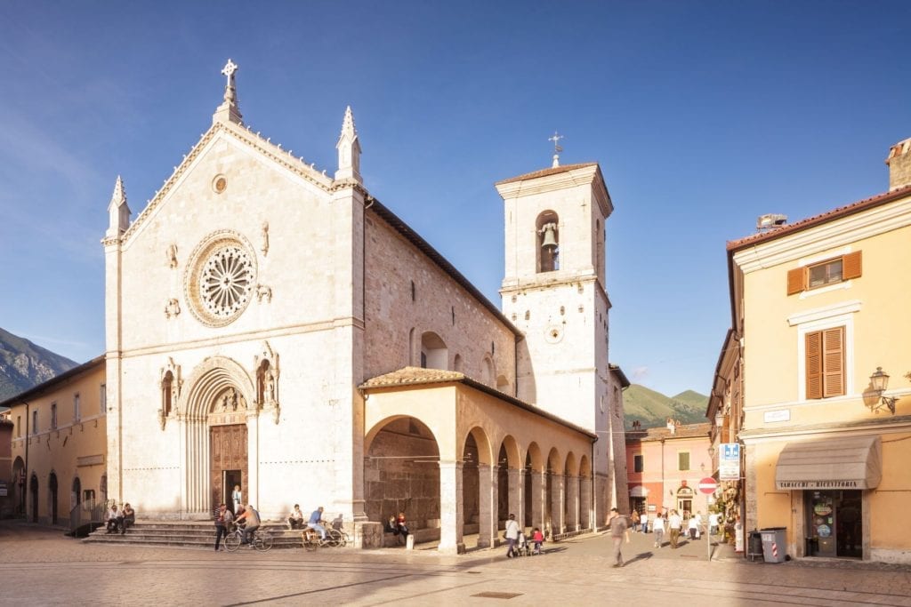 San Benedict in Piazza San Benedetto, Norcia, Italy, Julian Elliott