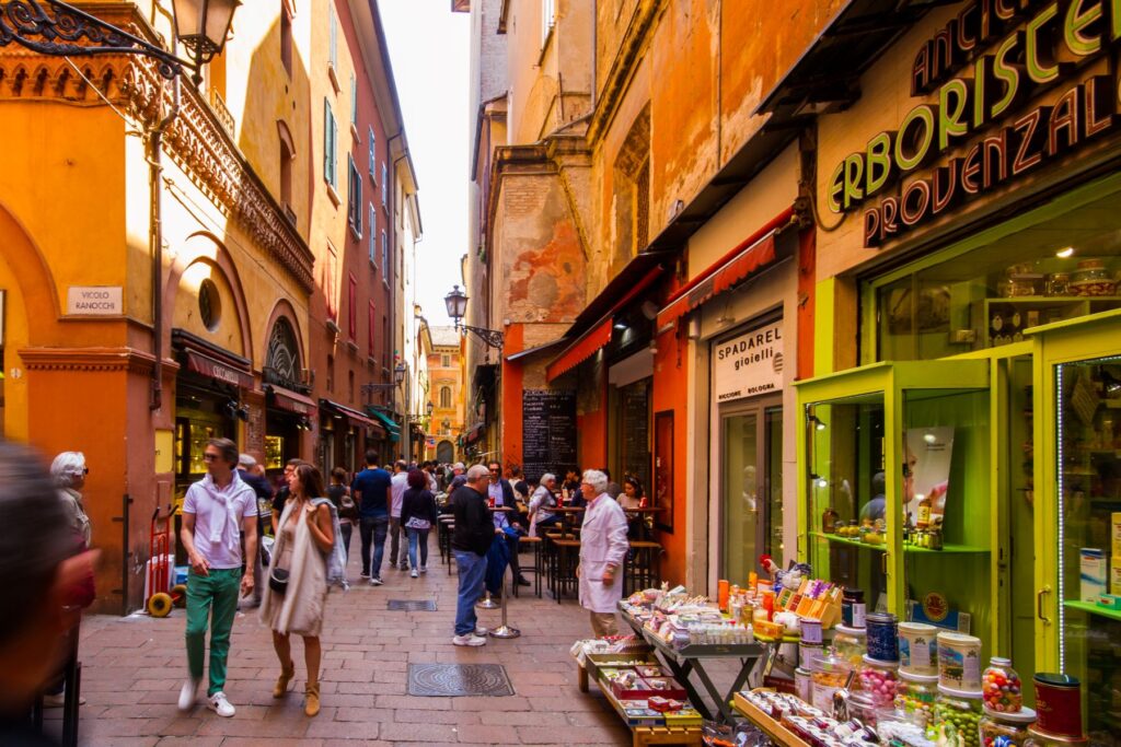 The Quadrilateral is the place to go for food in Bologna