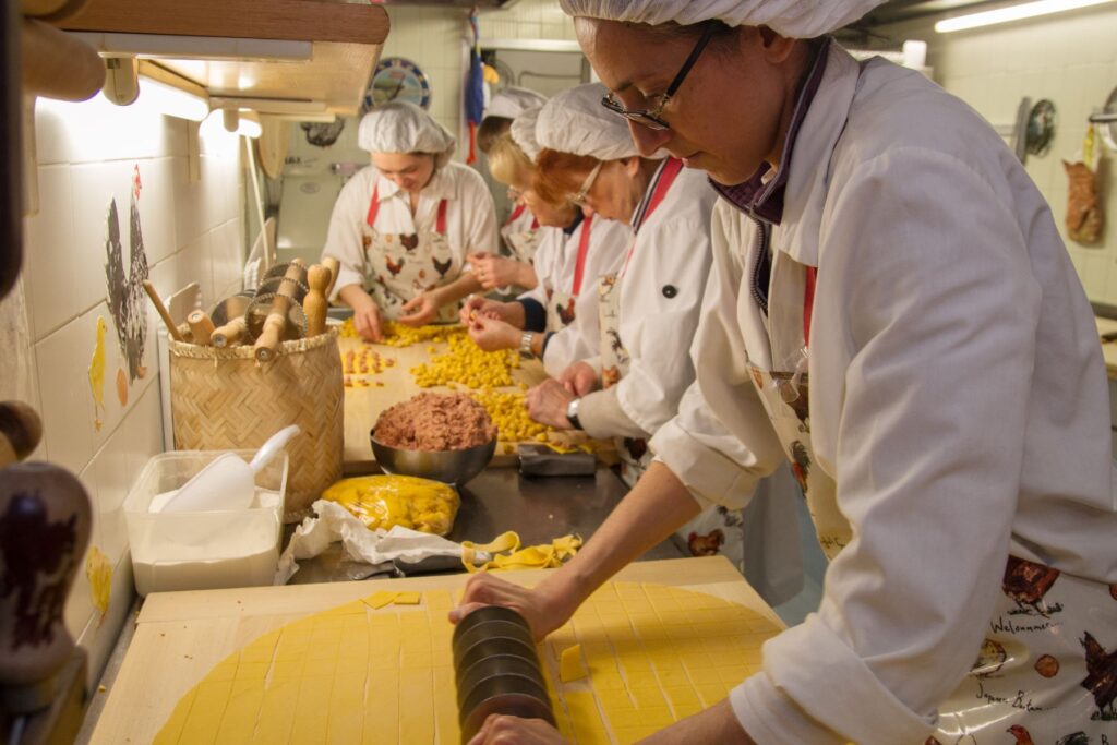 food production of Tortellini in Bologna