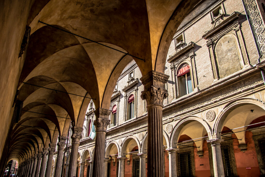 San Giacomo Maggiore portico in Bologna 