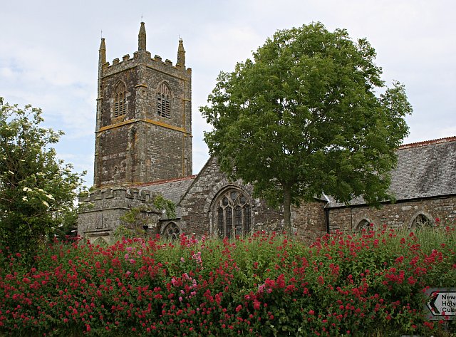 St Newlyn East church St Piran cycling Cornwall