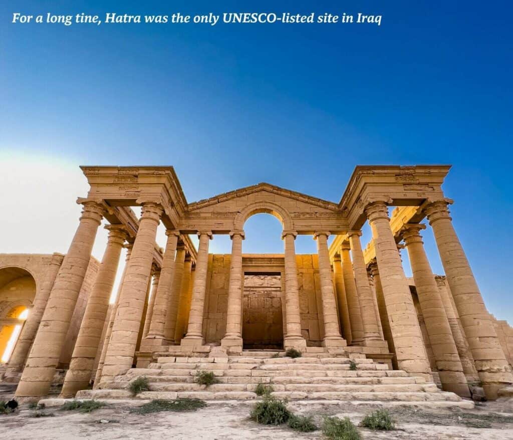 Huge stone archway in Hatra, Iraq