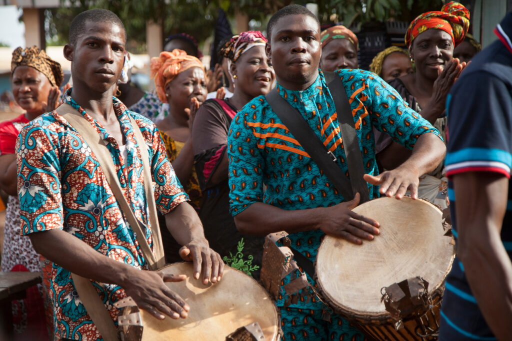 Drummers in Korhogo Ivory Coast 