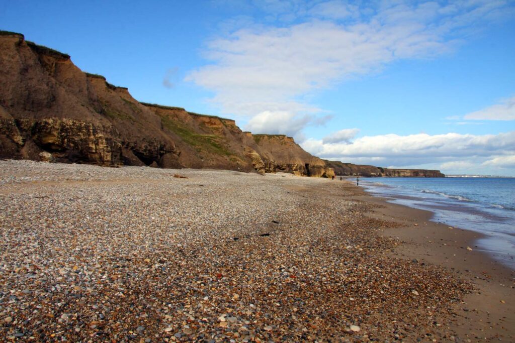 Glass Beach is scattered with pearls and sea glass. 