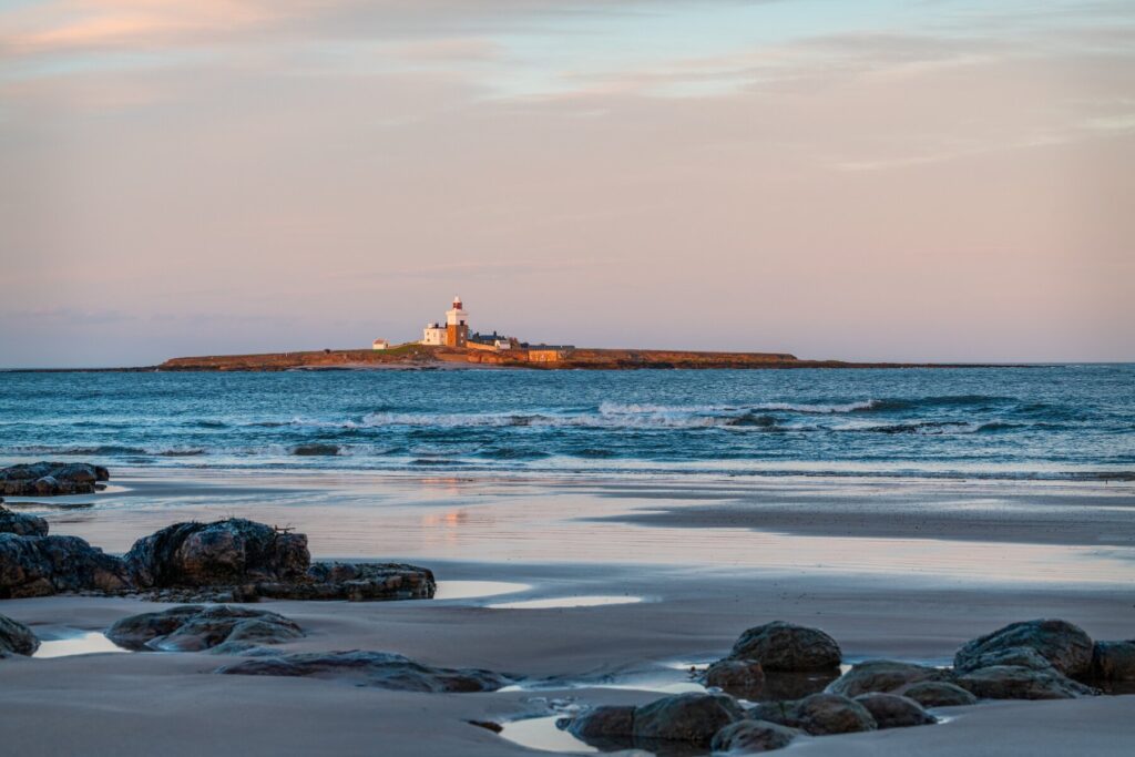 The lighthouse on Coquet Island in Northumbria 