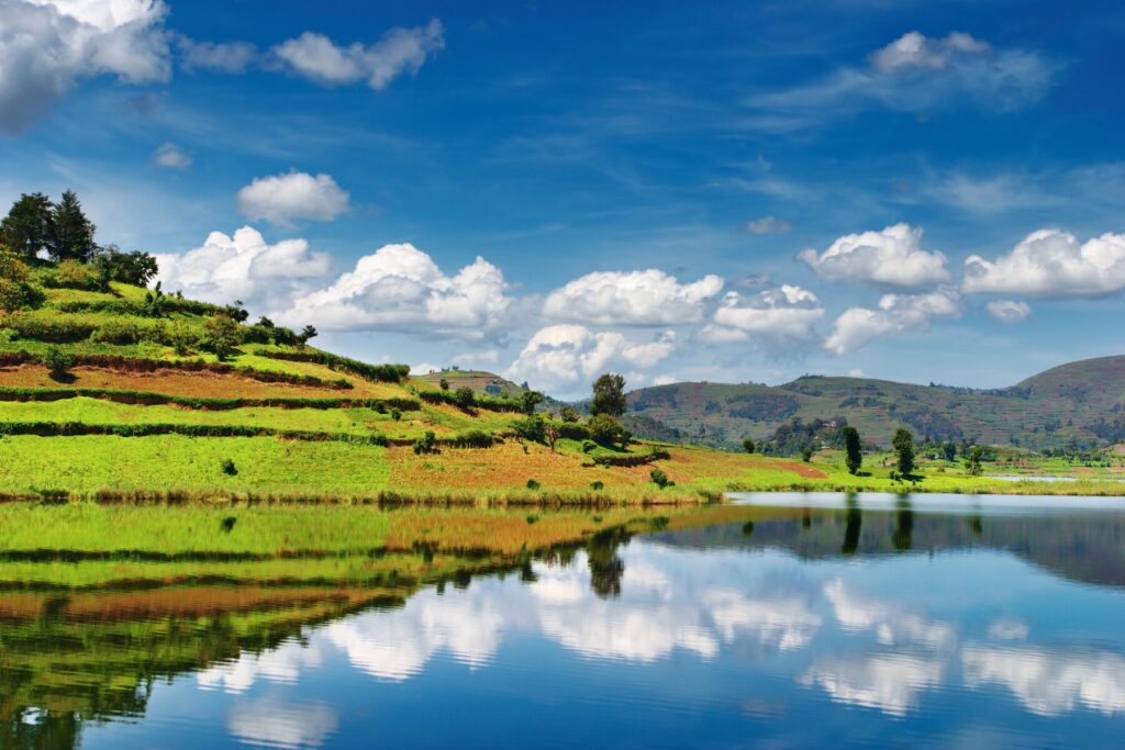 Bunyonyi Lake in Uganda