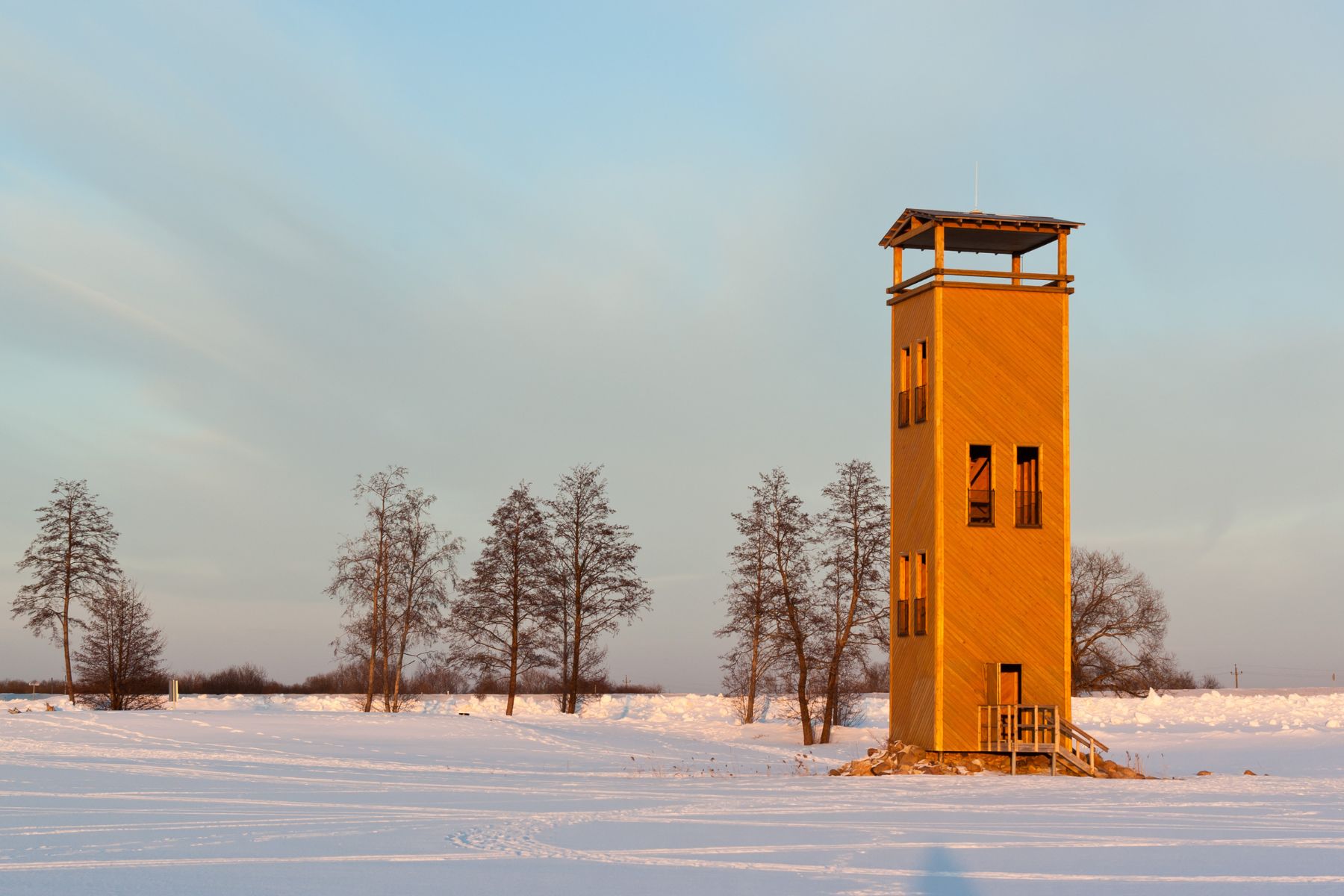 A watchtower on the northern shore of Lake Võrtsjärv, Estonia