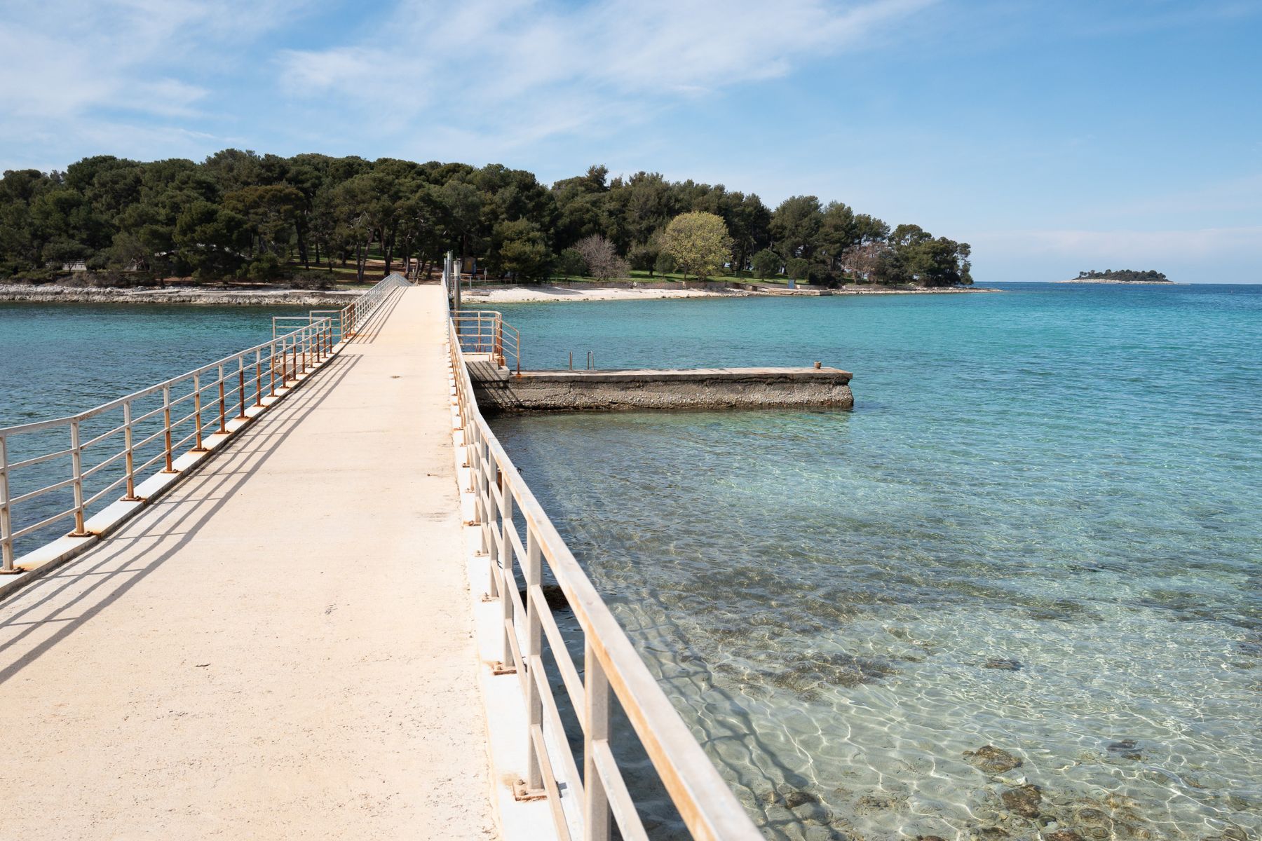 Bridge leading to Koversada Island, Istria, Croatia