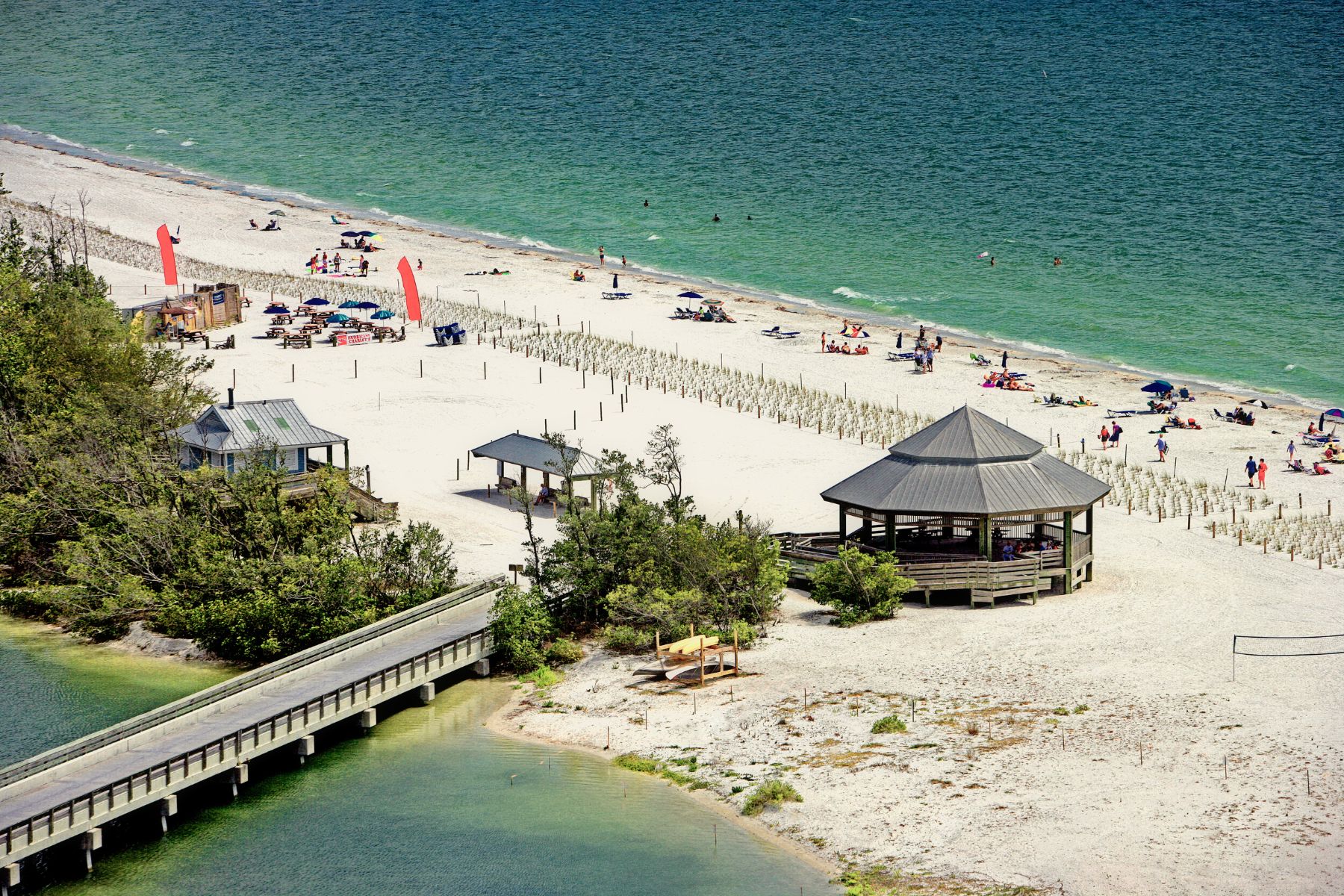 Aerial view of Lovers Key in Fort Myers, Florida
