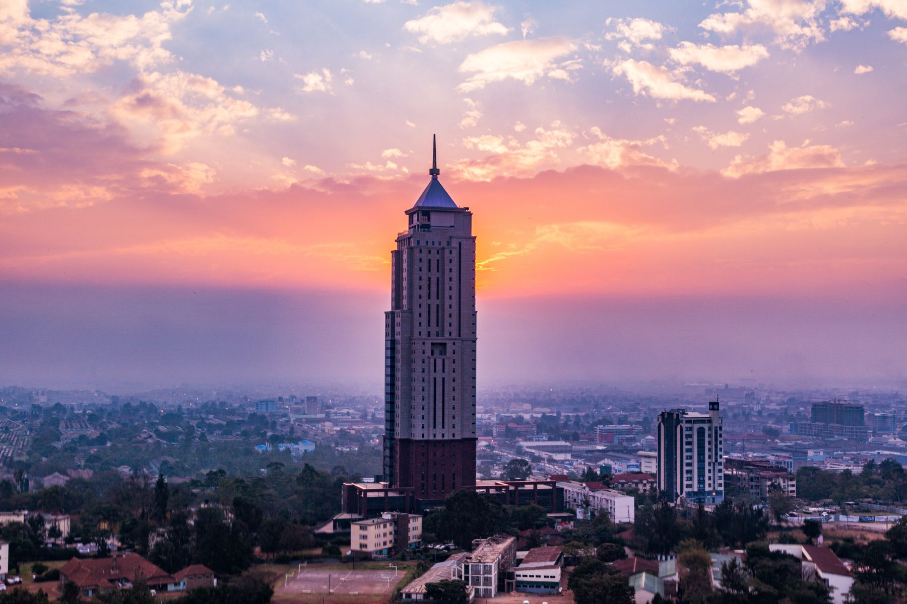 Old Mutual Tower at sunset, Nairobi, Kenya