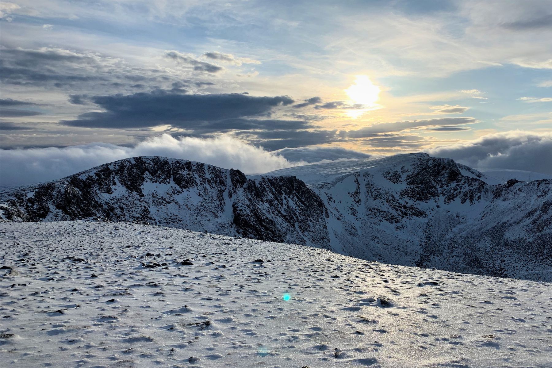 A view of the mountains at the Cairngorm Plateau, Scotland