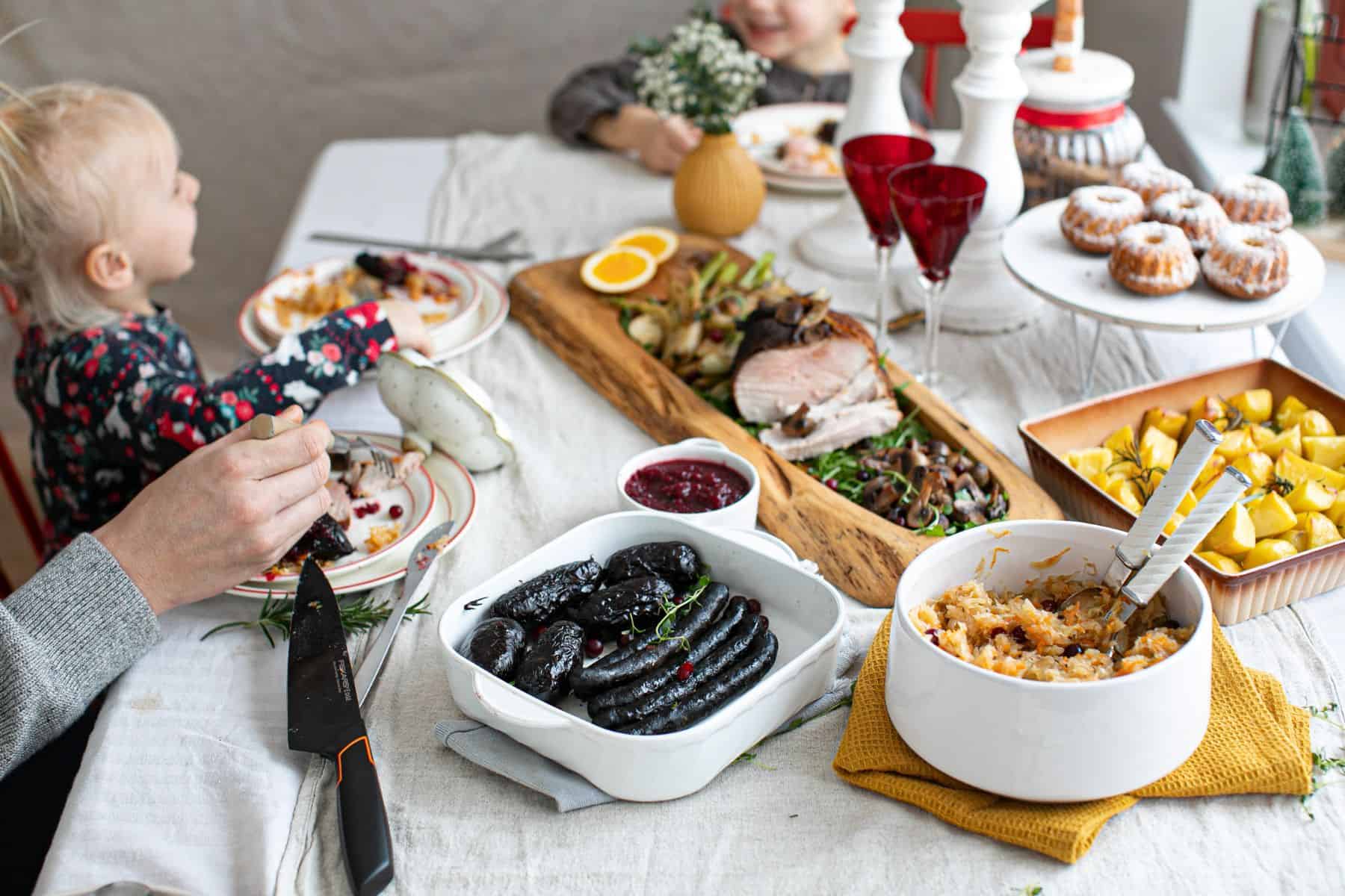 A traditional Estonian Christmas meal