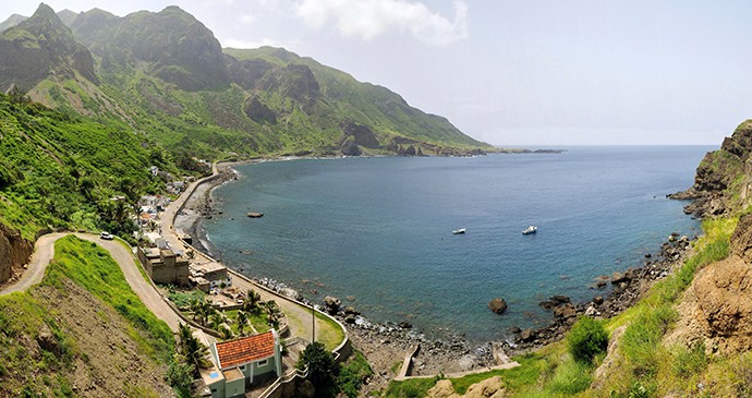 A view of Fajã d’Água, west of Brava Island Cape Verde