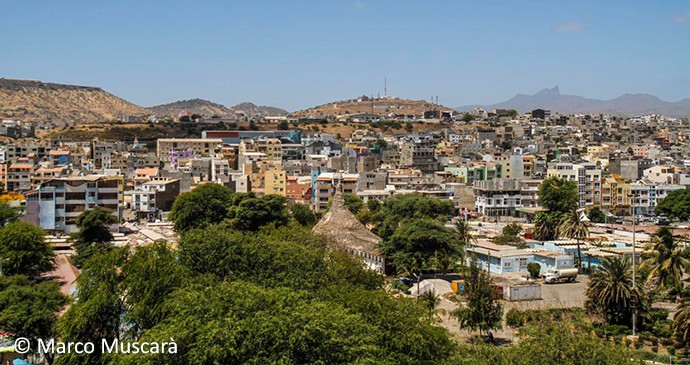 Aerial view of Praia, Cape Verde