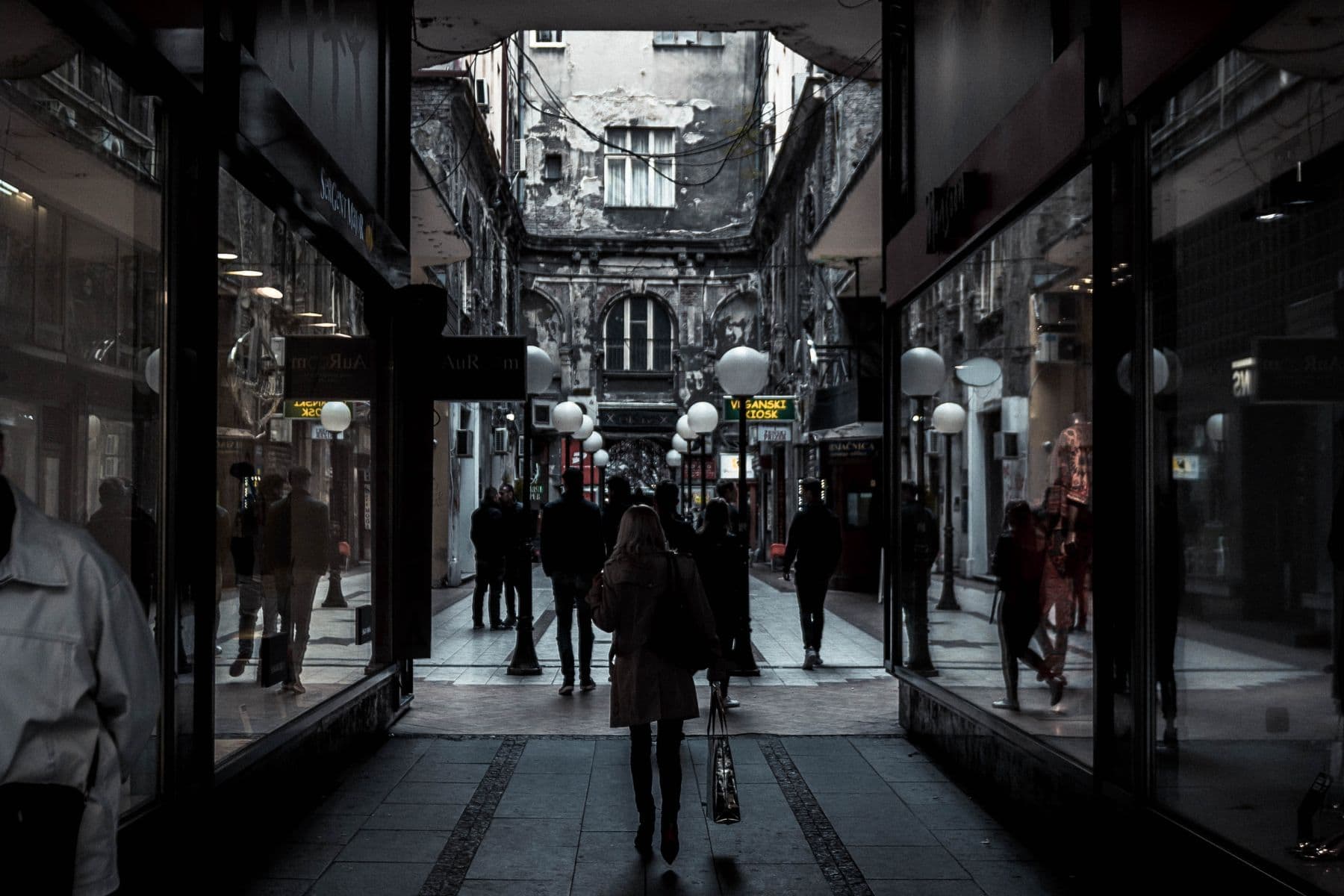 A street scene in Belgrade, Serbia