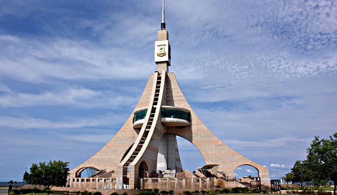 The Torre de la Libertad in Bata, Equatorial Guinea 