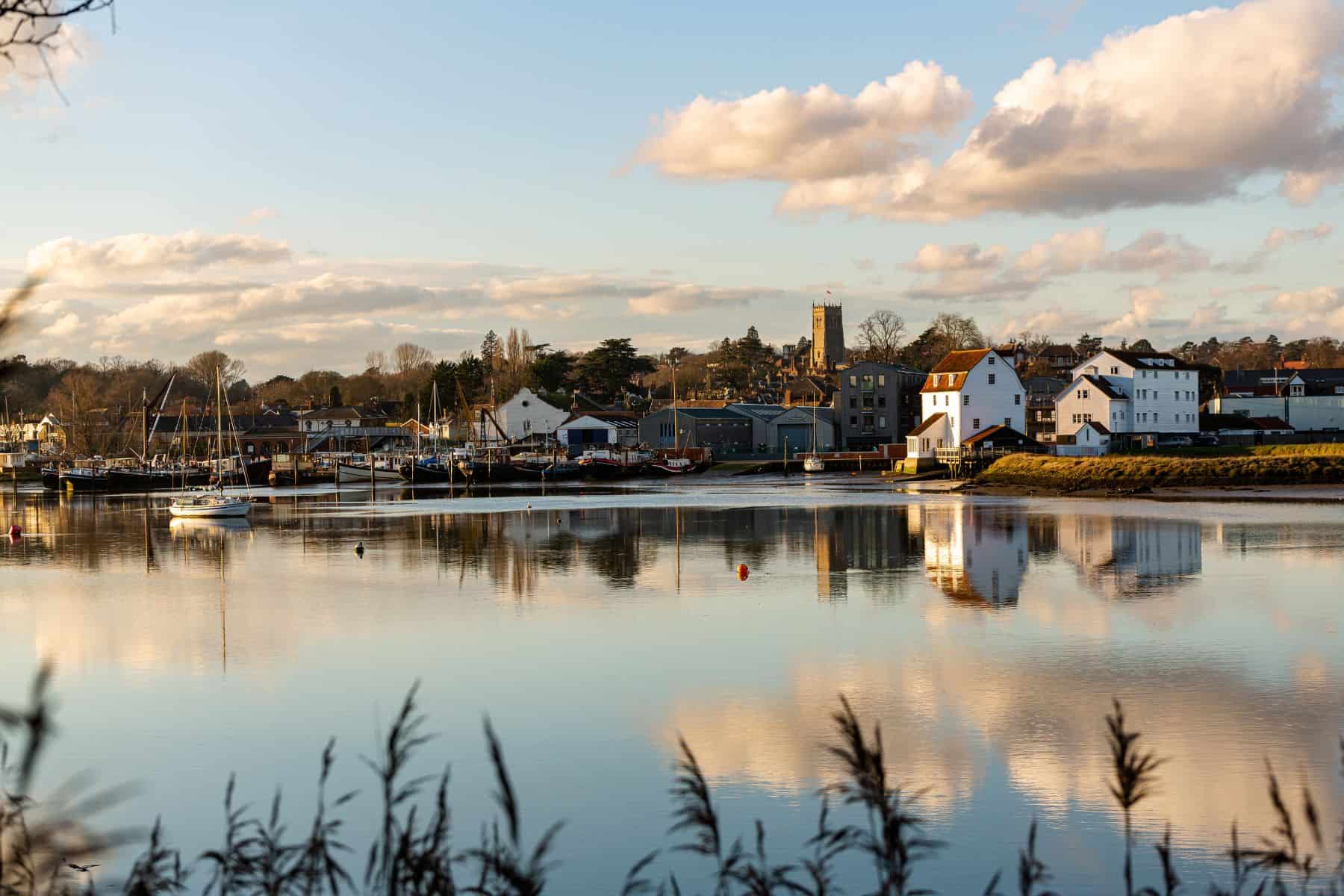 Woodbridge Tide Mill seen from across the water, Suffolk