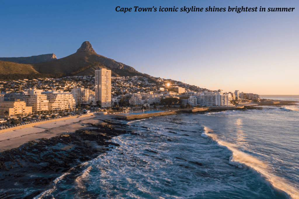 Cape Town skyline at dusk, South Africa