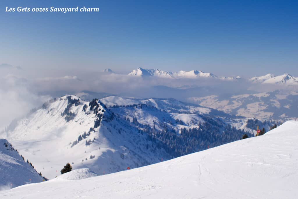 Mist over the mountains at Les Gets, France