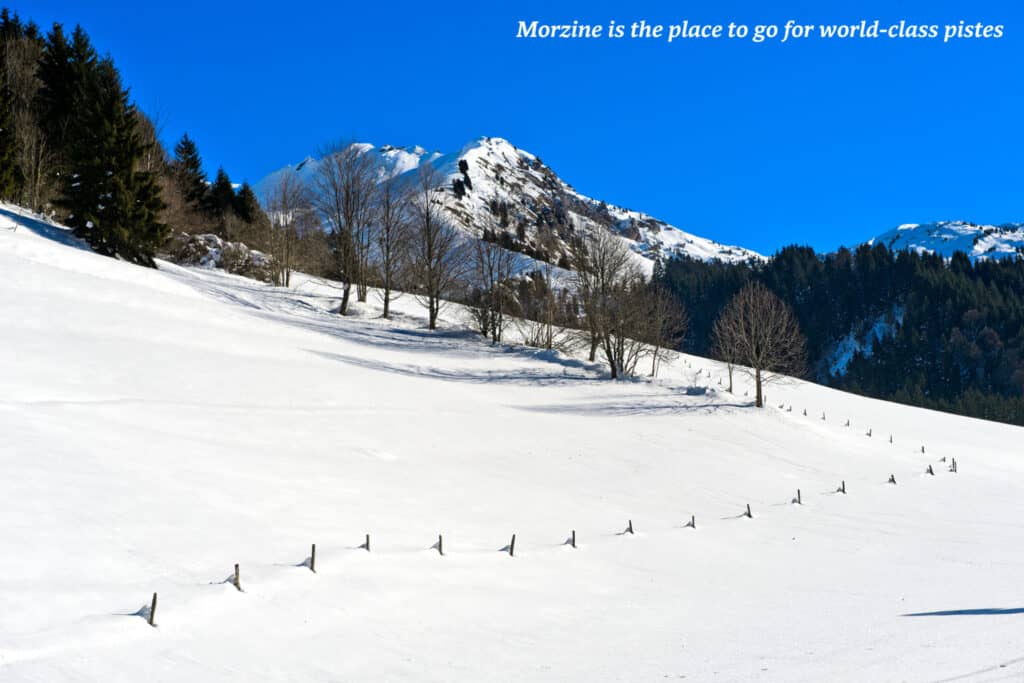 Ski slope in Morzine, France