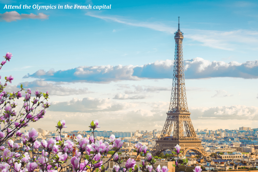 The Eiffel Tower on a spring day in France 