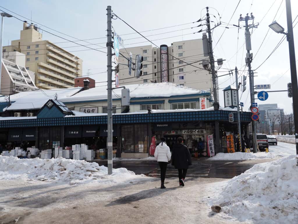Nijo Market in the snow, Sapporo 