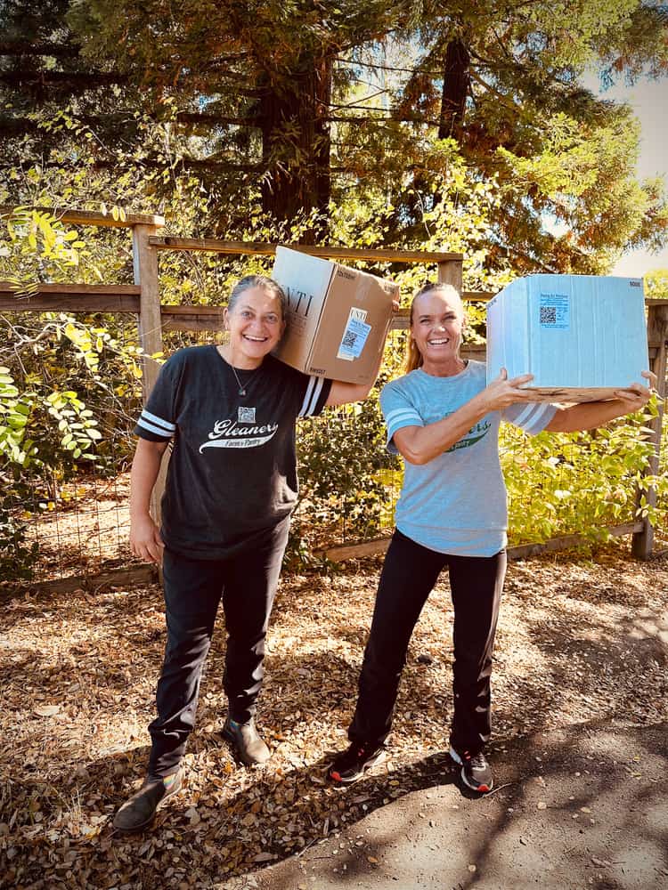 Dusty and Kelly from Farm to Pantry Sonoma smile at the camera 