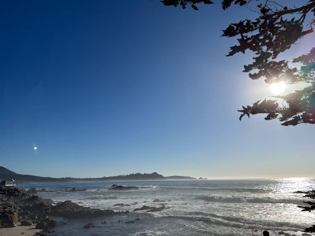 Ocean view at Carmel by the Sea on a California road trip