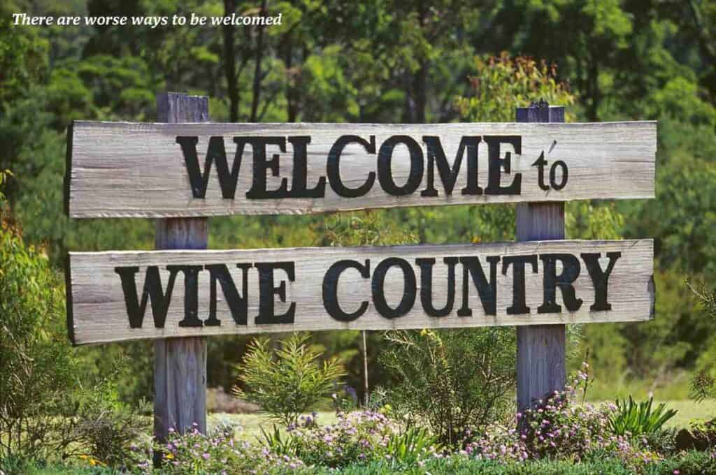 Welcome to Wine Country sign, Hunter Valley Australia