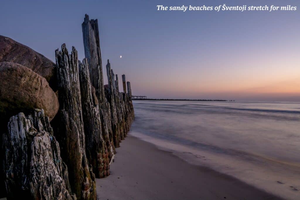 Dusk at Šventoji beach, Lithuania 