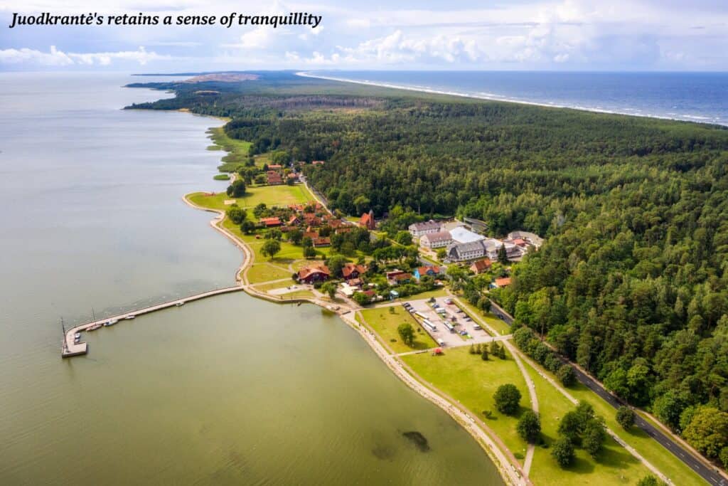 Aerial view of Juodkrantė coast, Lithuania 