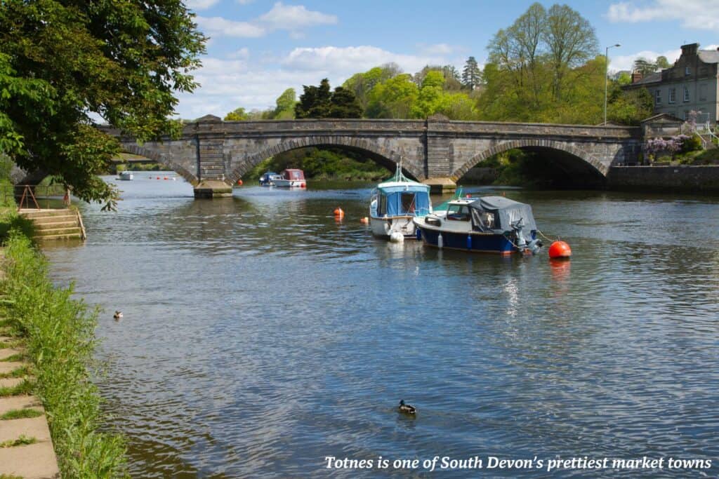 Boats on the River Dart in Totnes, Devon