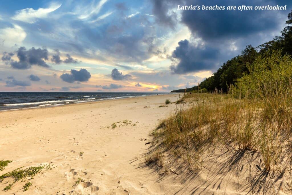 Sandy beach along Latvia's coastline 