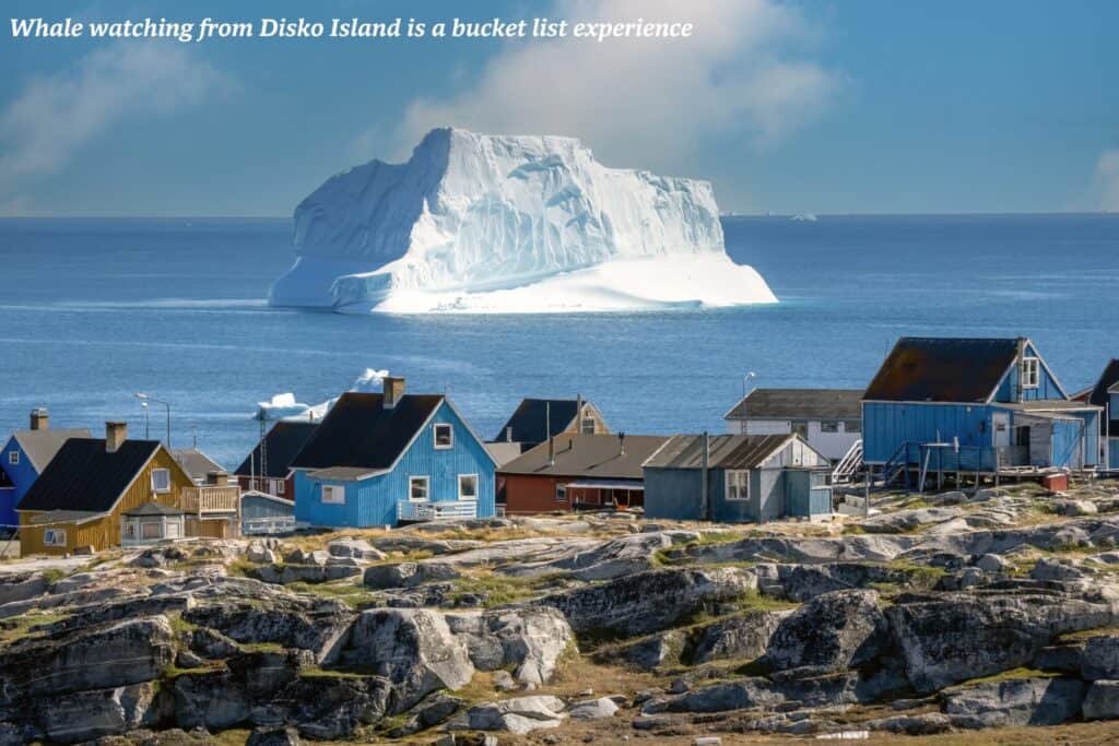 Huge iceberg floating in Disko Bay, Greenland travel itinerary 